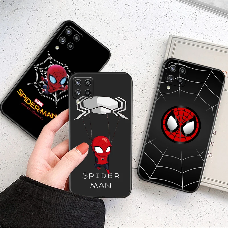 

Marvel Cartoon Spiderman For Samsung Galaxy M11 M12 A11 A12 Phone Case TPU Black Shockproof Coque Shell Soft Full Protection