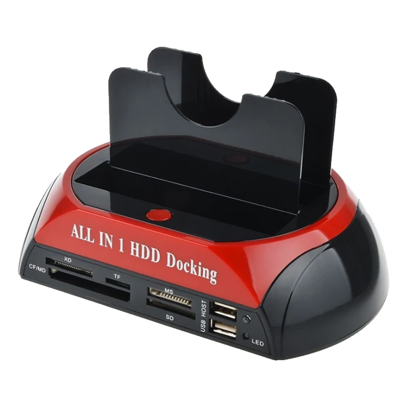 

All In 1 HDD Docking Station USB 2.0 To 2.5Inch 3.5Inch IDE SATA SSD HD Hard Disk Drive Enclosure Card Reader US Plug