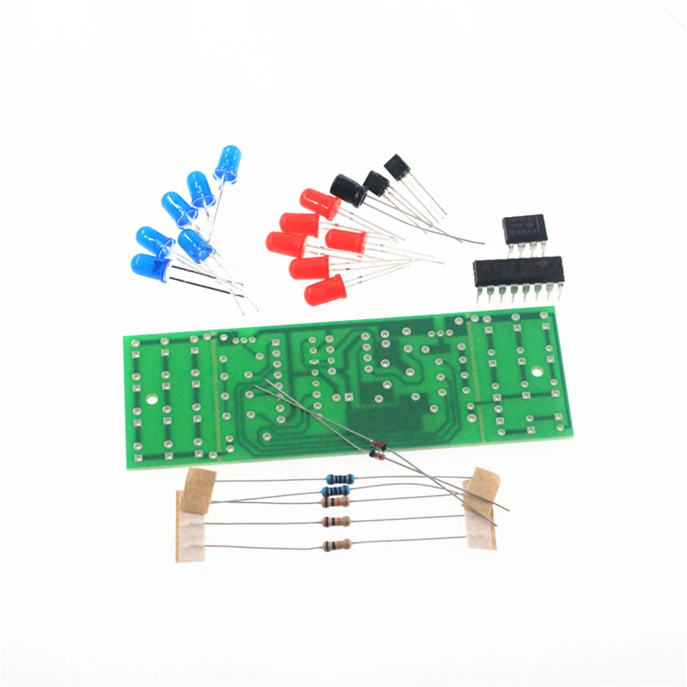 NE555 CD4017 Red Blue Double Color Flashing Lights Board Kit StrobePractice Learning Electronic Suite Module DIY Kits