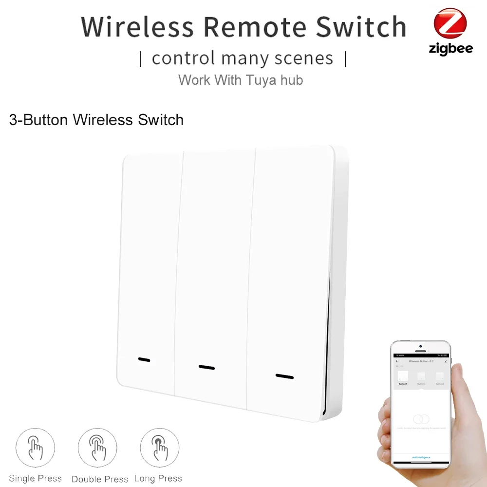 Кнопочный контроллер YSRSAI Tuya ZigBee 1-3 клавиши