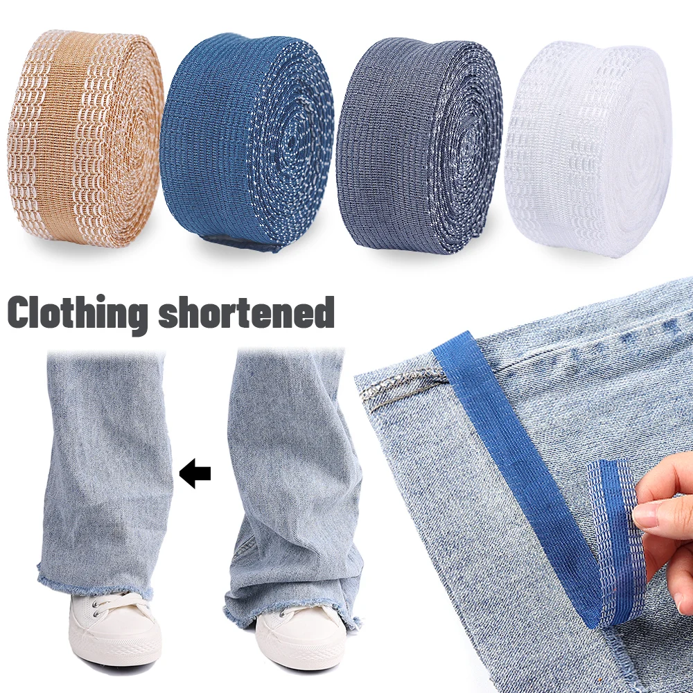 5M Self-Adhesive Pants Paste Iron On Pants Edge Shorten Repair Pants For Jean Clothing And Jean Apparel DIY Sewing Fabric Tools