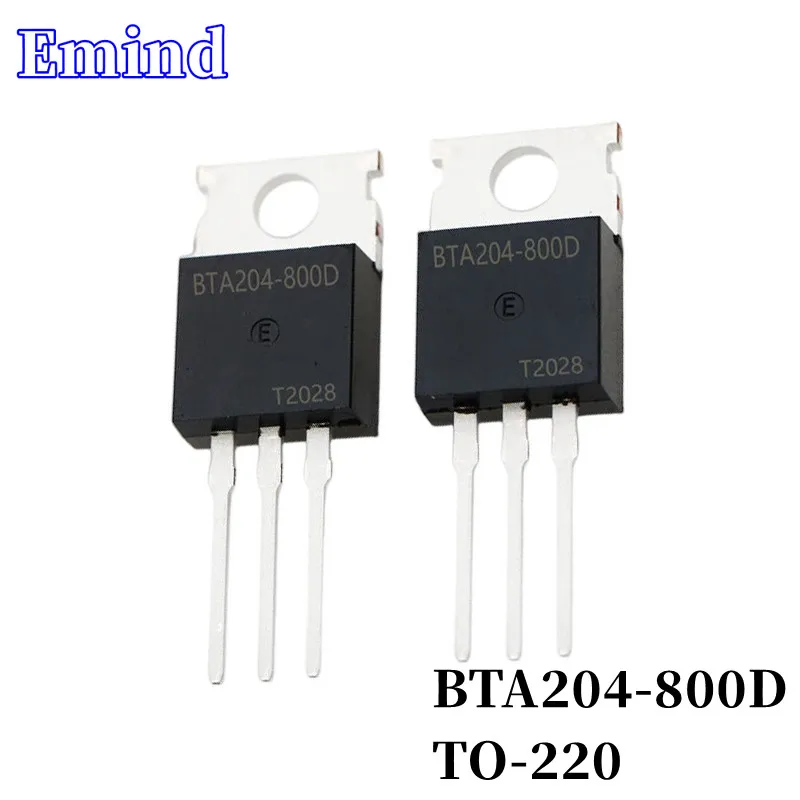 

10Pcs BTA204-800D BTA204 Thyristor TO-220 4A/800V DIP Triac Large Chip
