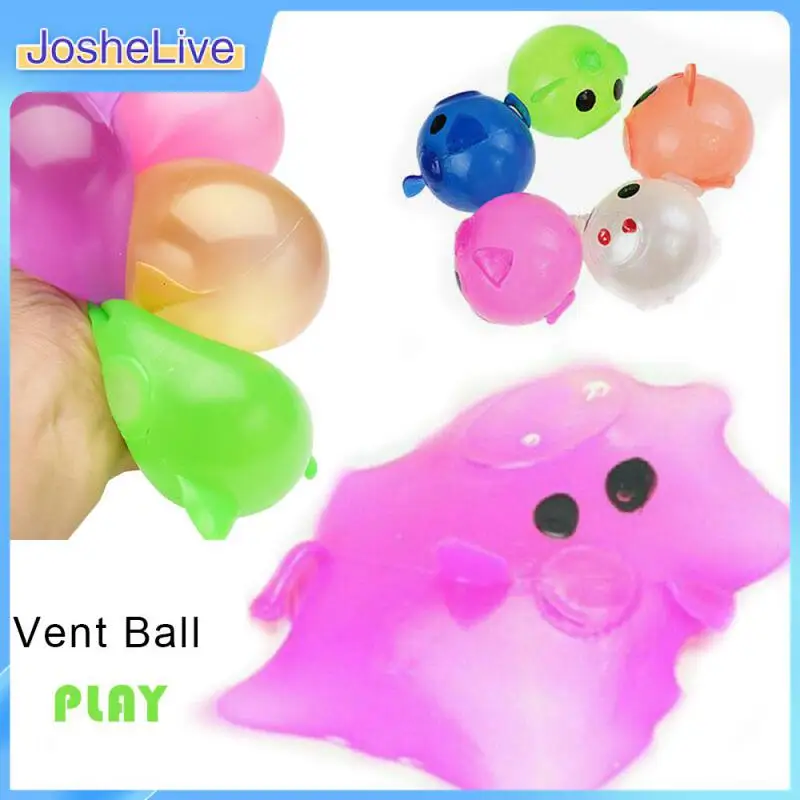 

1pcs Stress Relief Ball Vent Toy Cute Anti Stress Splat Water Pig Ball Vent Toy Venting Sticky Squeeze Toy Children Gift