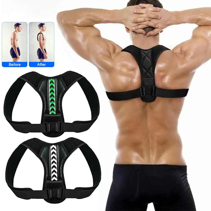 

Adjustable Back Shoulder Posture Corrector Belt Clavicle Spine Support Reshape Your Body Home Office Sport Upper Back Neck Brace