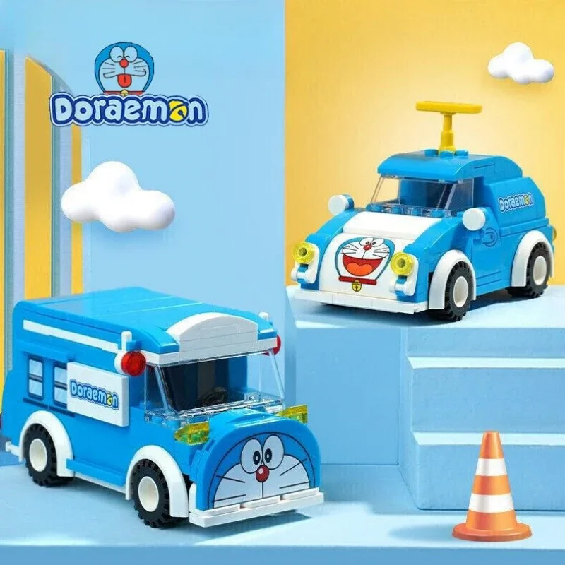 

Анимационный периферический Жук Doraemon, игрушечный автомобиль, головоломка, Детские сборные игрушки, пазл, автобус, автомобиль, строительные блоки, новинка, оптовая продажа