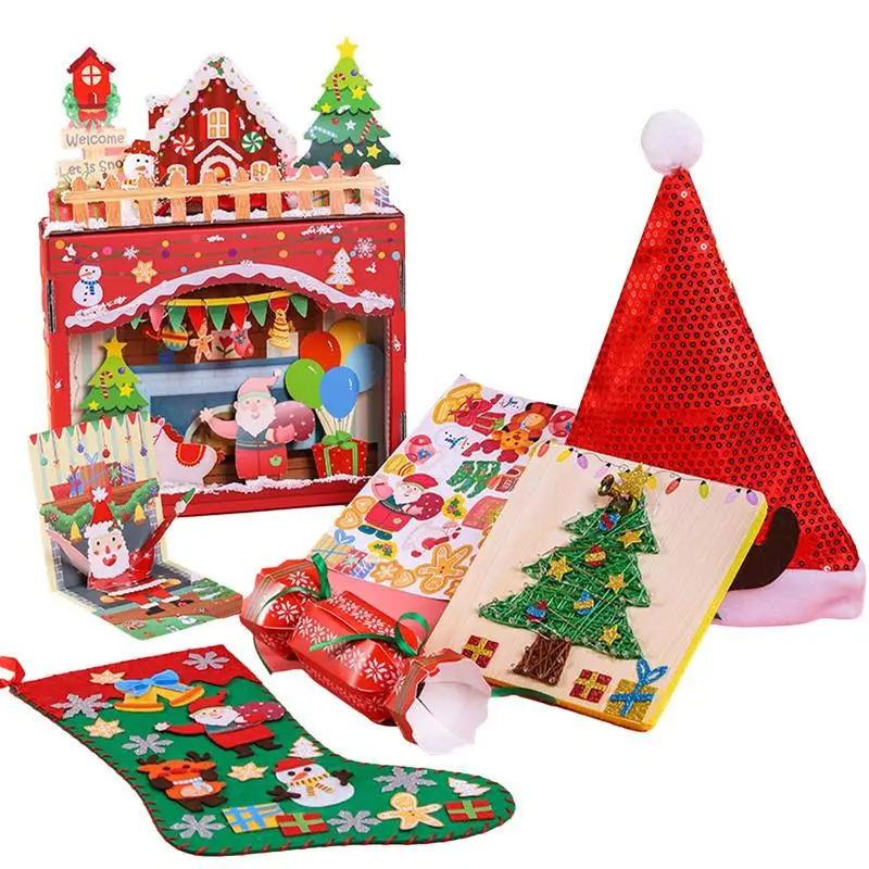

Christmas DIY Decorations Kit Christmas DIY Crafting Supplies For Kids Christmas Crafts Cards Party Favor Birthday Gifts