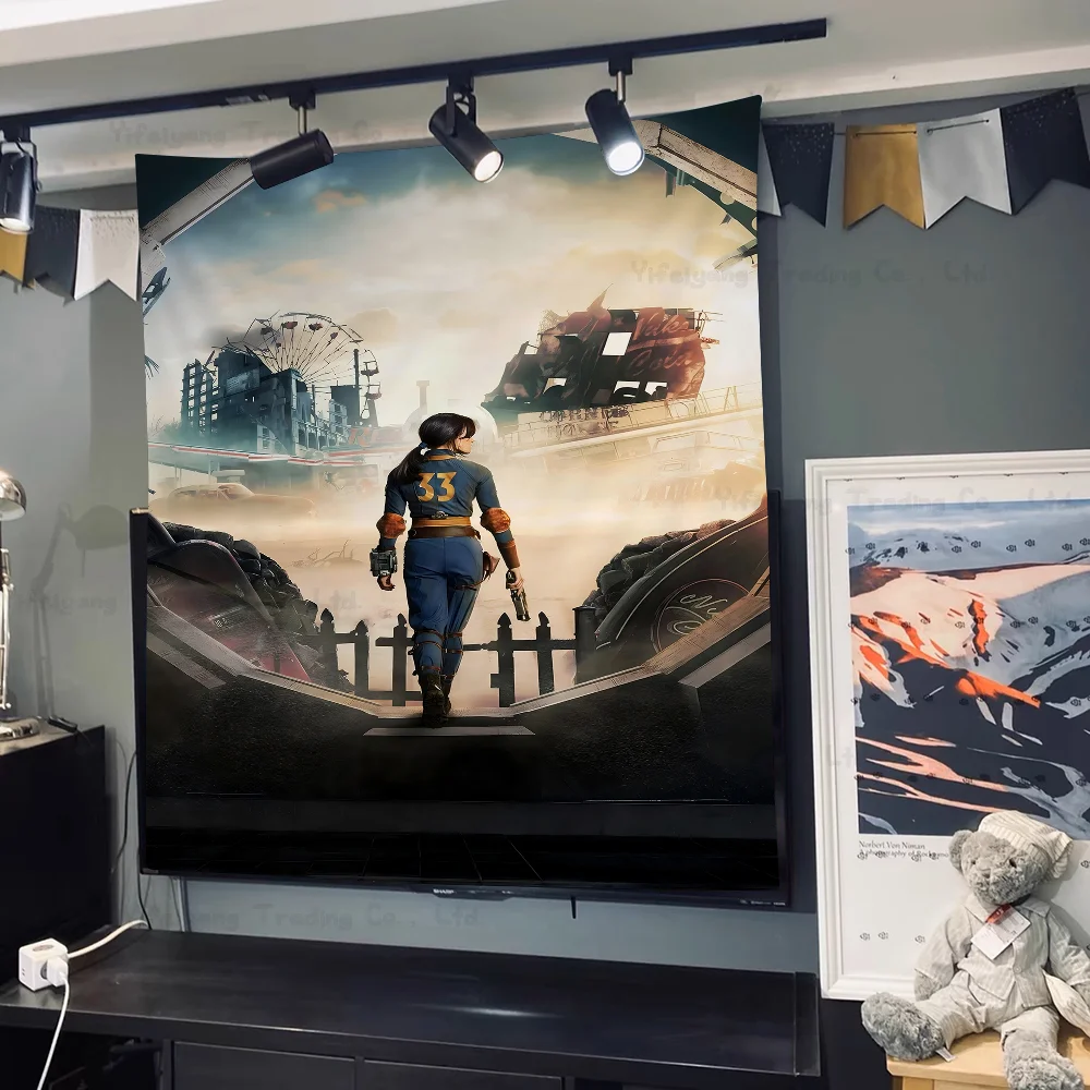 F-Fallout Series Tapestry Art Printing Cheap Hippie Wall Hanging Bohemian Tapestries Mandala Home Decor