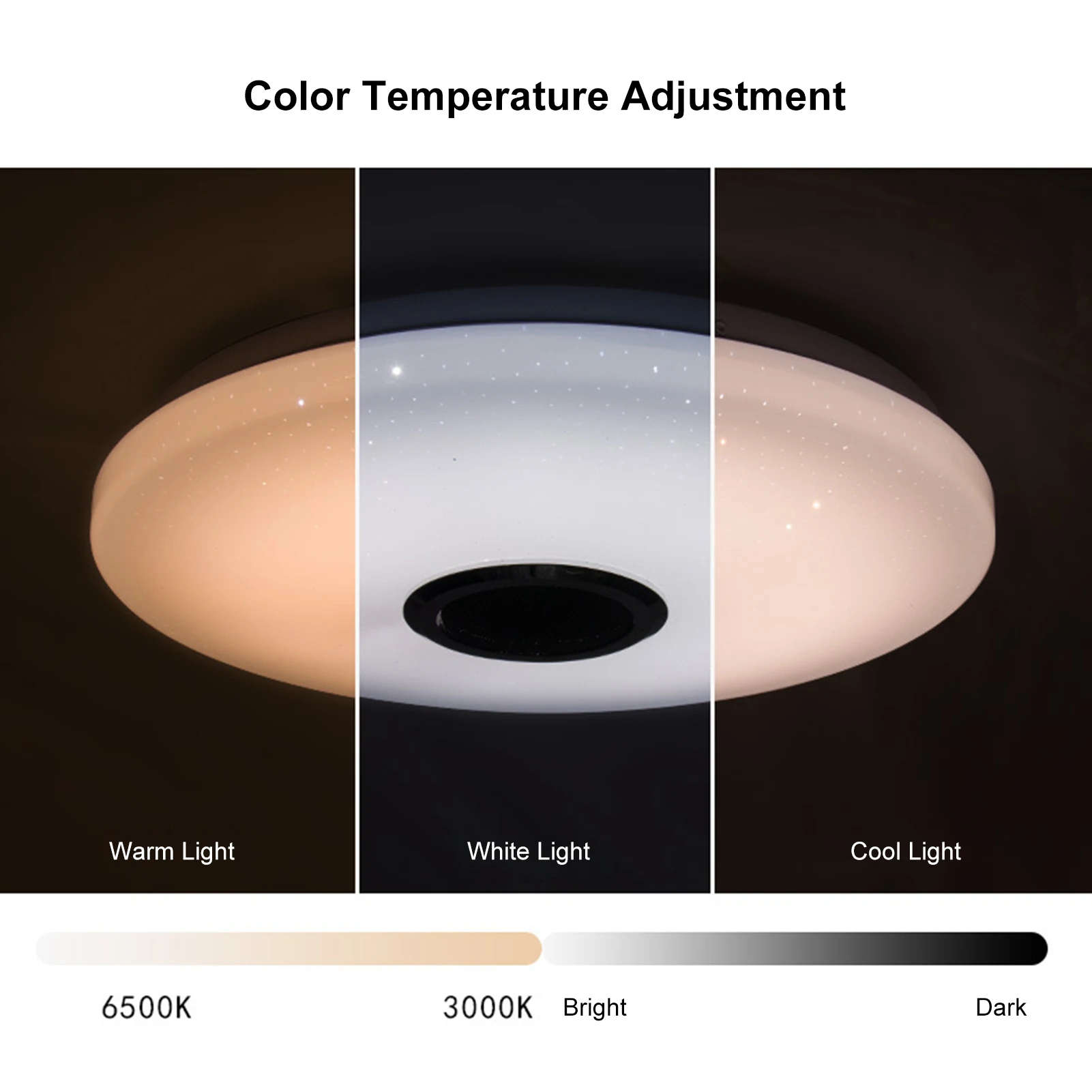 

Современный RGB светодиодный потолочный светильник, музыкальный Bluetooth светильник для гостиной, умная лампа с дистанционным управлением, атм...