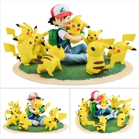 pokemon pok%c3%a9mon peripherals xiaozhi pikachu sitting scene anime character model childrens holiday gift