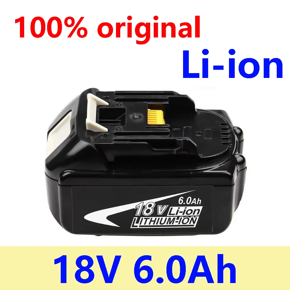 

Makita 100% оригинальный 18V 6.0Ah перезаряжаемый аккумулятор для электроинструмента с зеркальной заменой литий-ионных аккумуляторов LXT400 BL1860B BL1860 BL1850