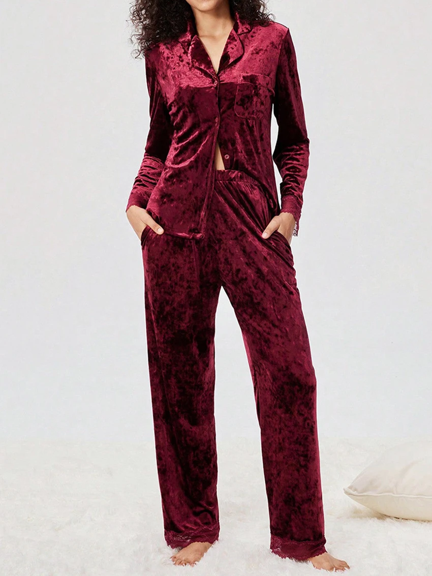 Женский бархатный Пижамный костюм Marthaqiqi