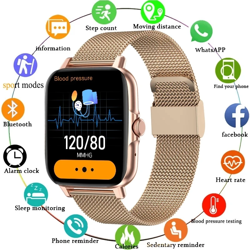 

Smart Watch Men Women Full Touch Screen Fitness Tracker Watches IP67 Waterproof Sport Smartwatch Bluetooth Call For IOS Android