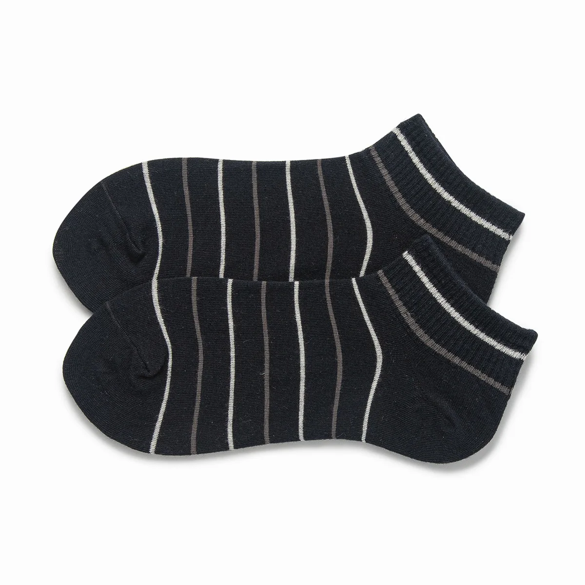 Striped Shallow-mouthed Breathable Cotton Socks Sweat-absorbent Socks In Summer-5 Pairs Set