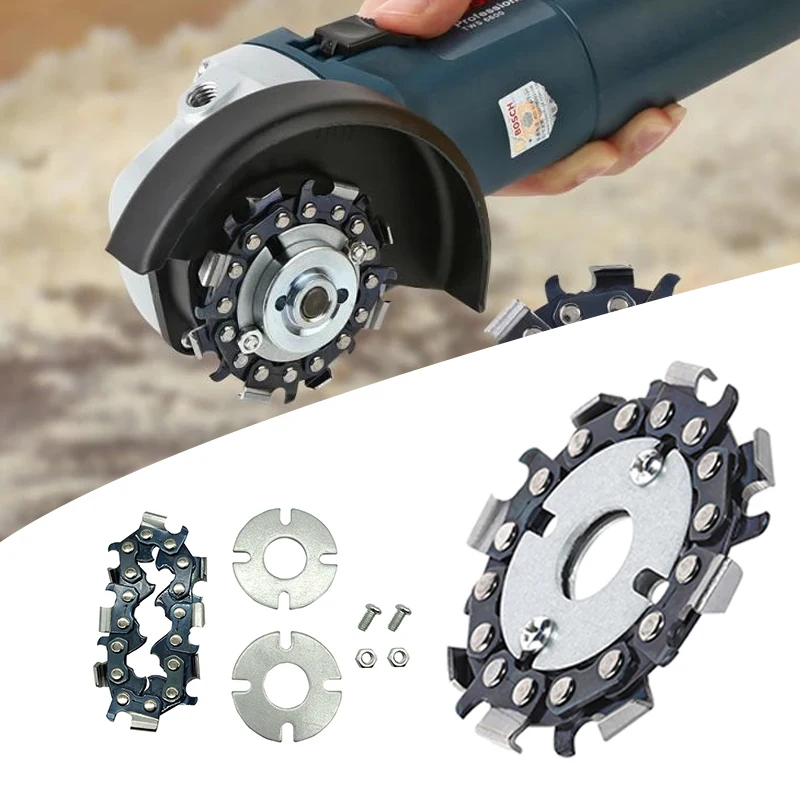 

8 Teeth Wood Carving Cutting Disc For Angle Grinder Woodworking Chain Plate Arving Disc Angle Grinding 2.5 inch