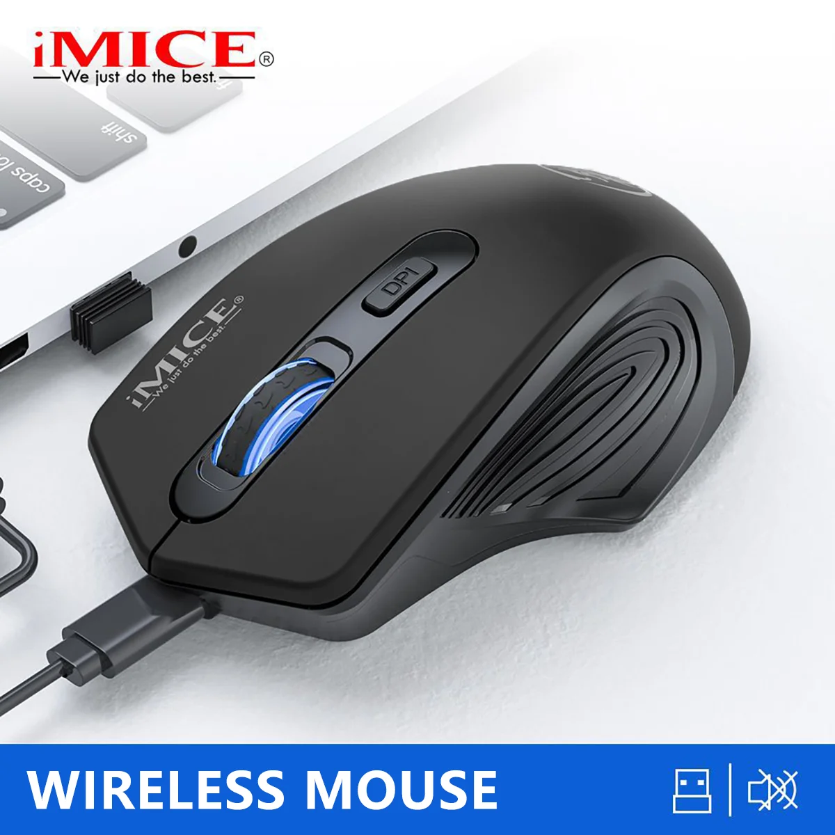 Фото Беспроводная USB-мышь IMICE, 2,4G, 4 кнопки, регулируемая чувствительность №1