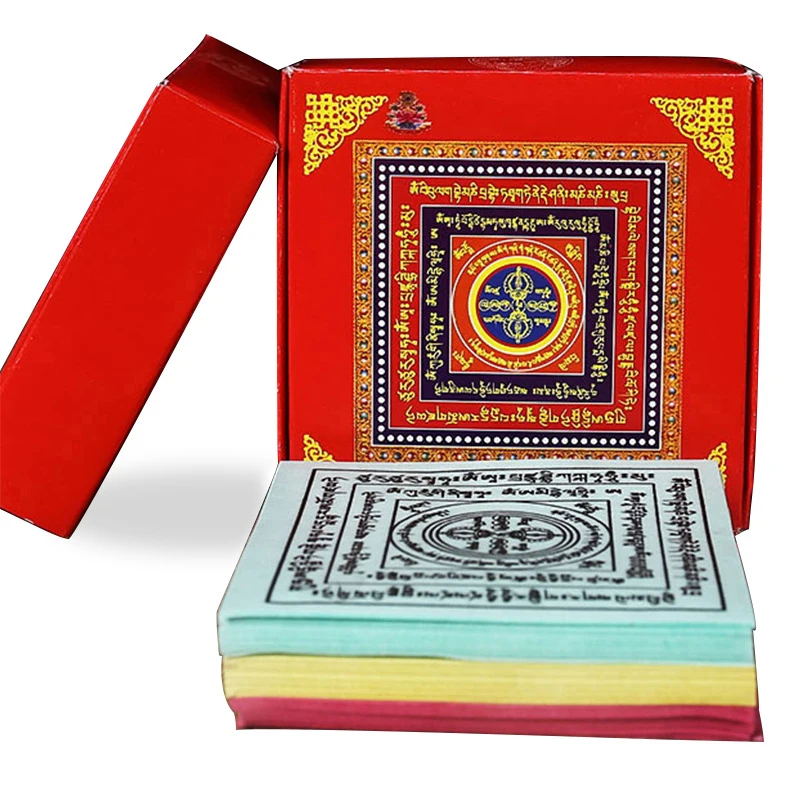 

Tibetan Secret Magical Treasure Supplies Six-Road Vajra Mantra Wheel Paper