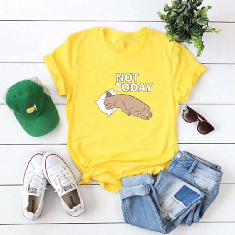 Летняя женская футболка большого размера LUOYIYANG с принтом собаки повседневная