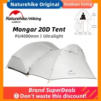 naturehike mongar 2 tent 2 person camping tent outdoor travel ultralight grey camping tents with floor mat vestibule new upgrade