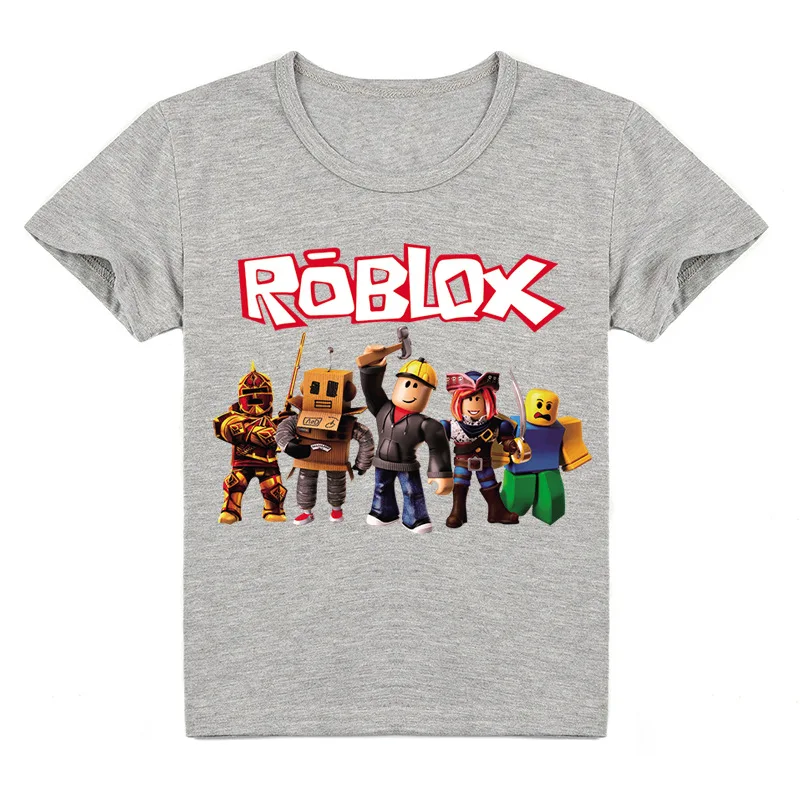 Roblox Детская Летняя Модная Футболка С Короткими Рукавами И Мультяшным Принтом