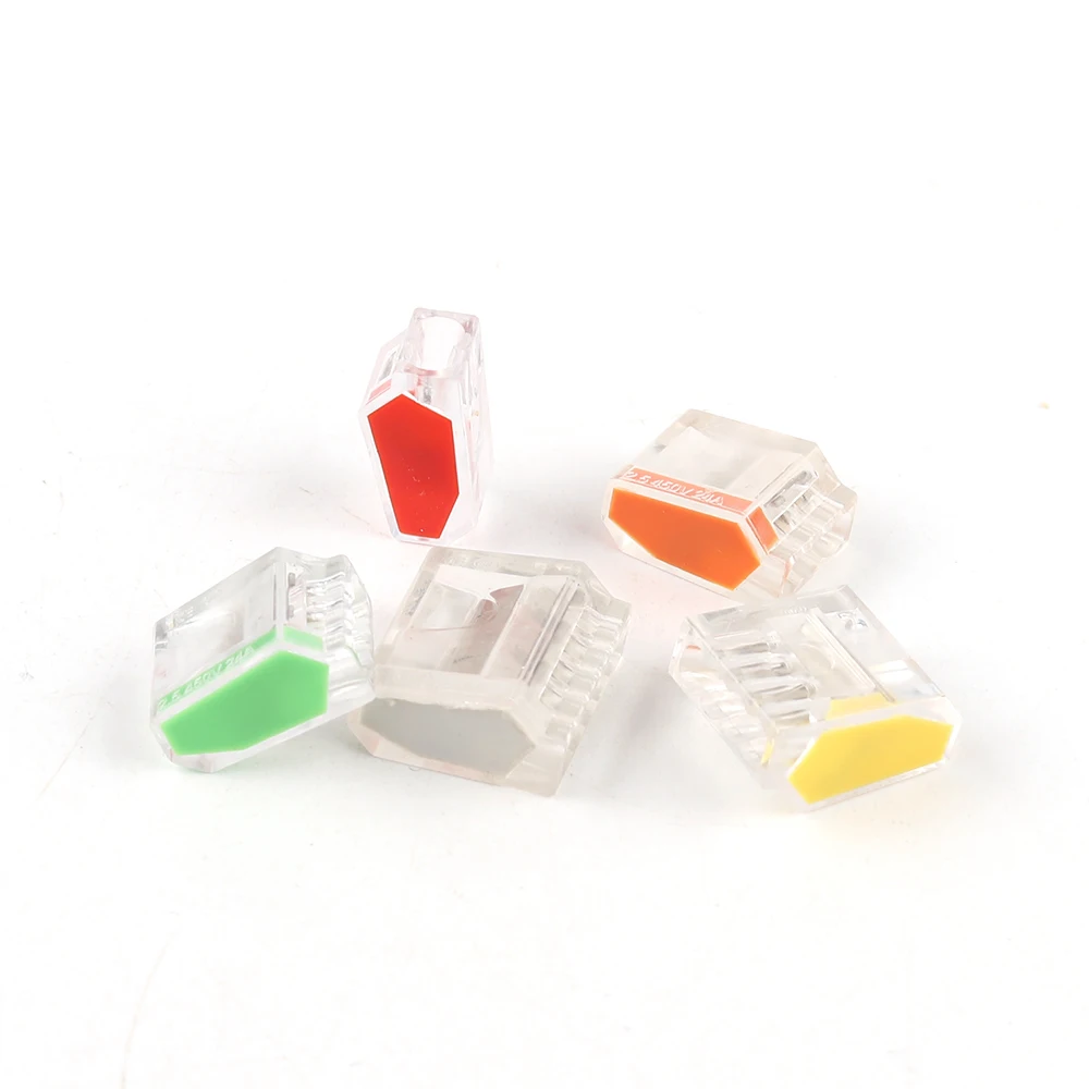 

2/3/4/5Pin Fast Push-in Conductor Wiring Connector Terminal Block Universal Compact Wire Connectors AWG18-14 Junction Box