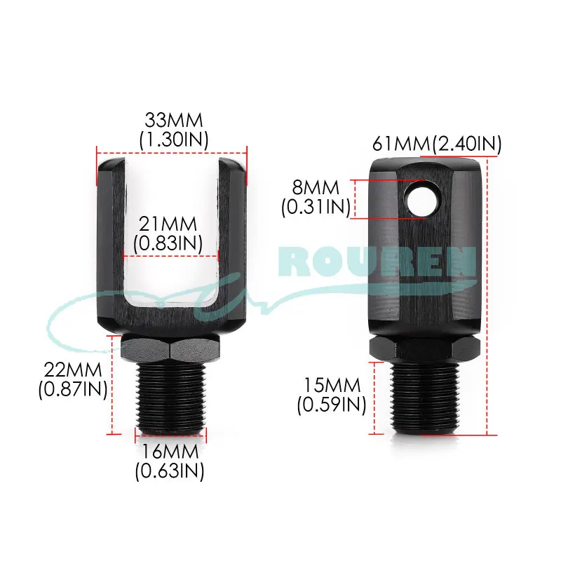 

1 Pair Motorcycle Air Rear Shock Absorbers Replacement Adapter Connector Accessories Eye Diameter 10mm 12mm U Fork Heightening
