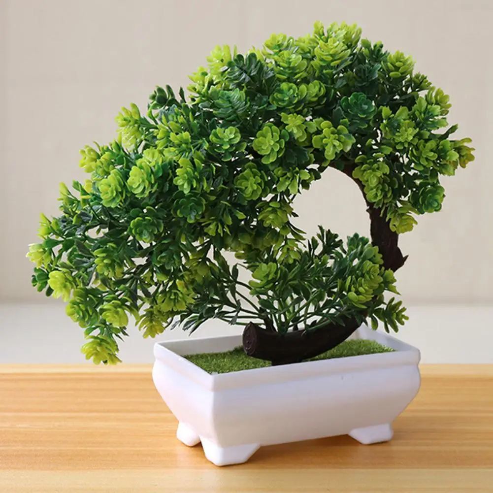 

Artificial Plants Bonsai Small Tree Pot Fake Plant Flowers Potted Ornaments For Home Room Table Decoration Hotel Garden Decor