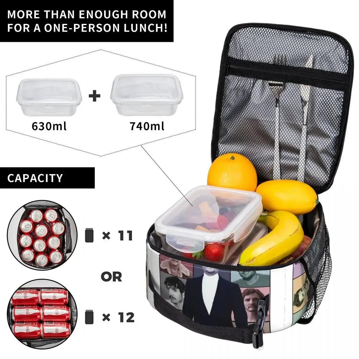 Изолированная сумка для ланча Педро Паскаль The Eras Tour вместительный контейнер