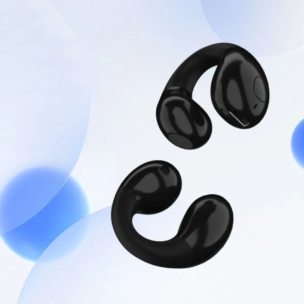 

Ear-Clip Wireless Headphones Stereo Sound Effects Bone Conduction Sound Earcuffs Noise Reduction Fast Charging Sports Headset