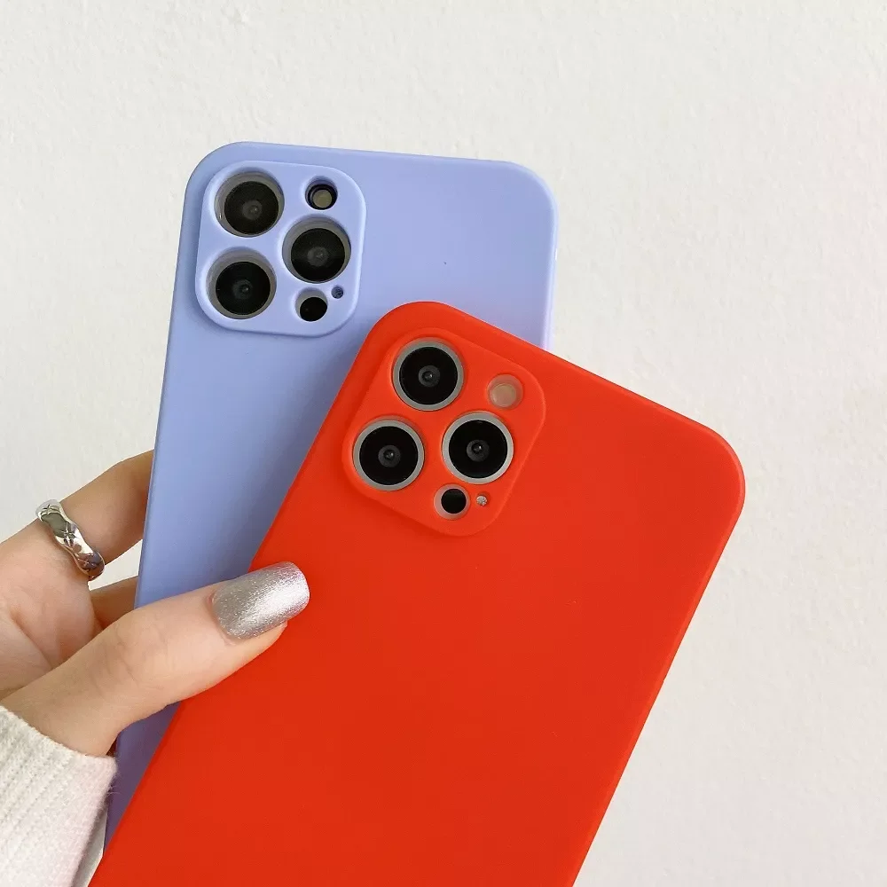 

Factory Direct Selling For iPhone 13 11 12 Pro Max XS X XR Max Mini 7 8 Plus SE 2020 Silicone Bumper Back Cover Color Soft Shoc