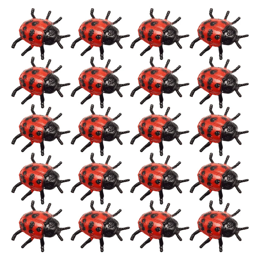 

30 Pcs Pvc Simulation Ladybug Static Models Music Toys Insect Halloween Presents Mini Animal Creepy Prank Props Supplies