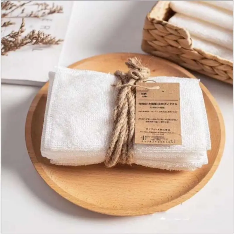 

5pcs/Lot Bamboo Fiber Cleaning Cloths Eco-friendly Reusable Dish Towels Dinnerware Wash Cloths Kitchen Easy Cleaning Supplies