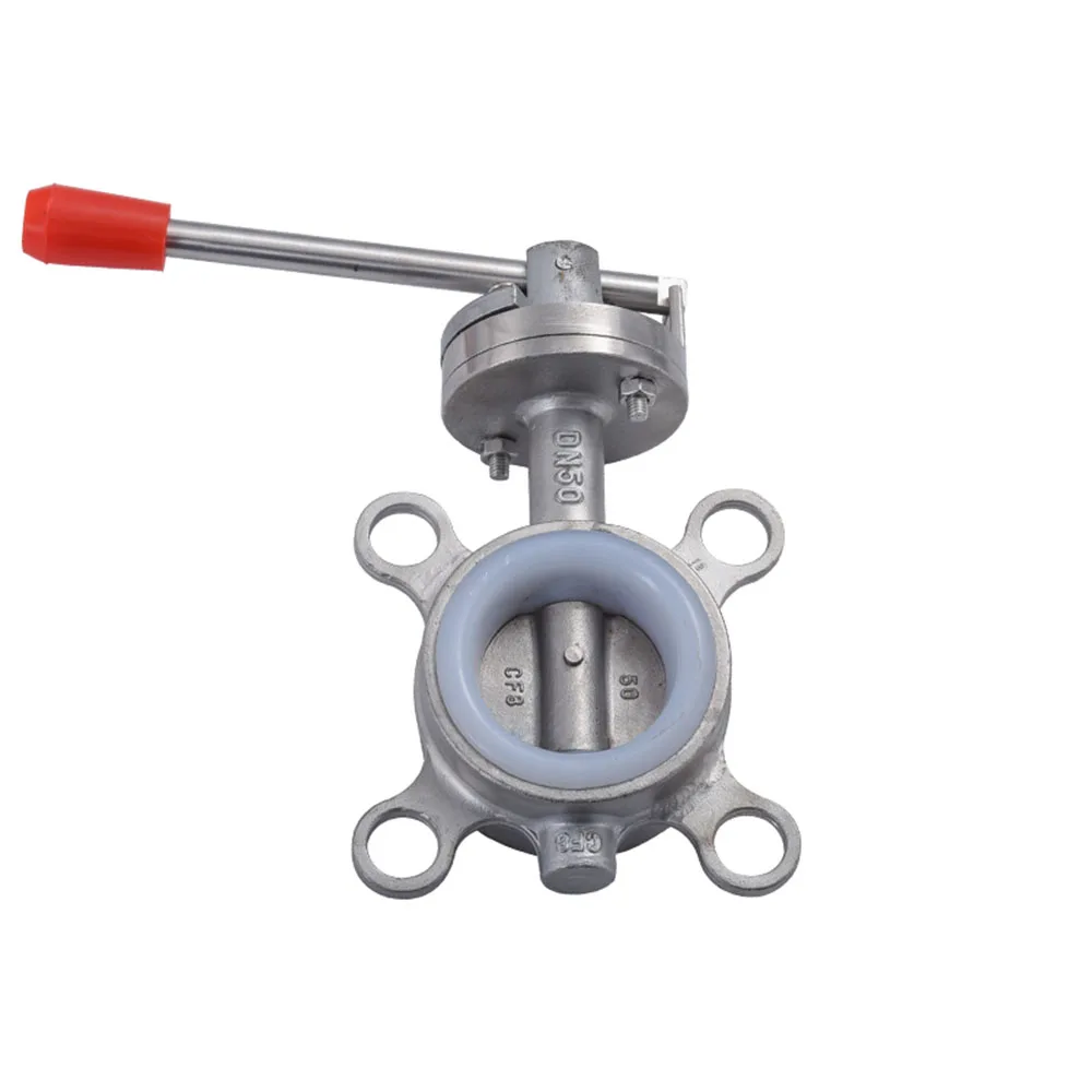 

SS201/SS304 Stainless Steel Sanitary Wafer Butterfly Valve DN40/DN50/DN65 for Homebrew Dairy