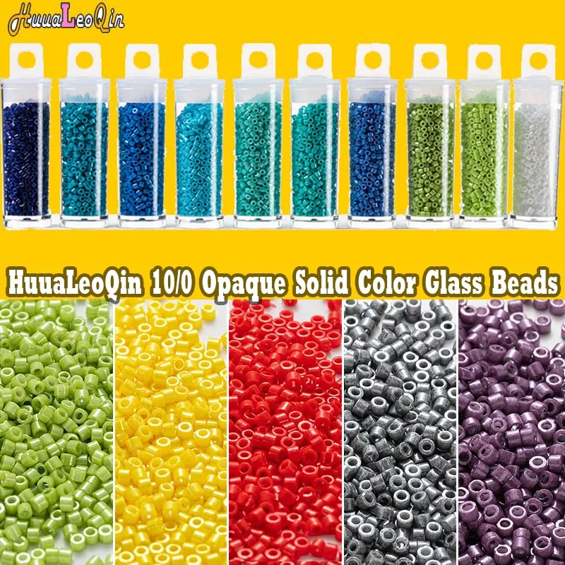 

10g/Tube 2mm Opaque Solid Color Beads 10/0 Japan Uniform Loose Spacer Seed Beads for Needlework Jewelry Making Sewing Bohostyle