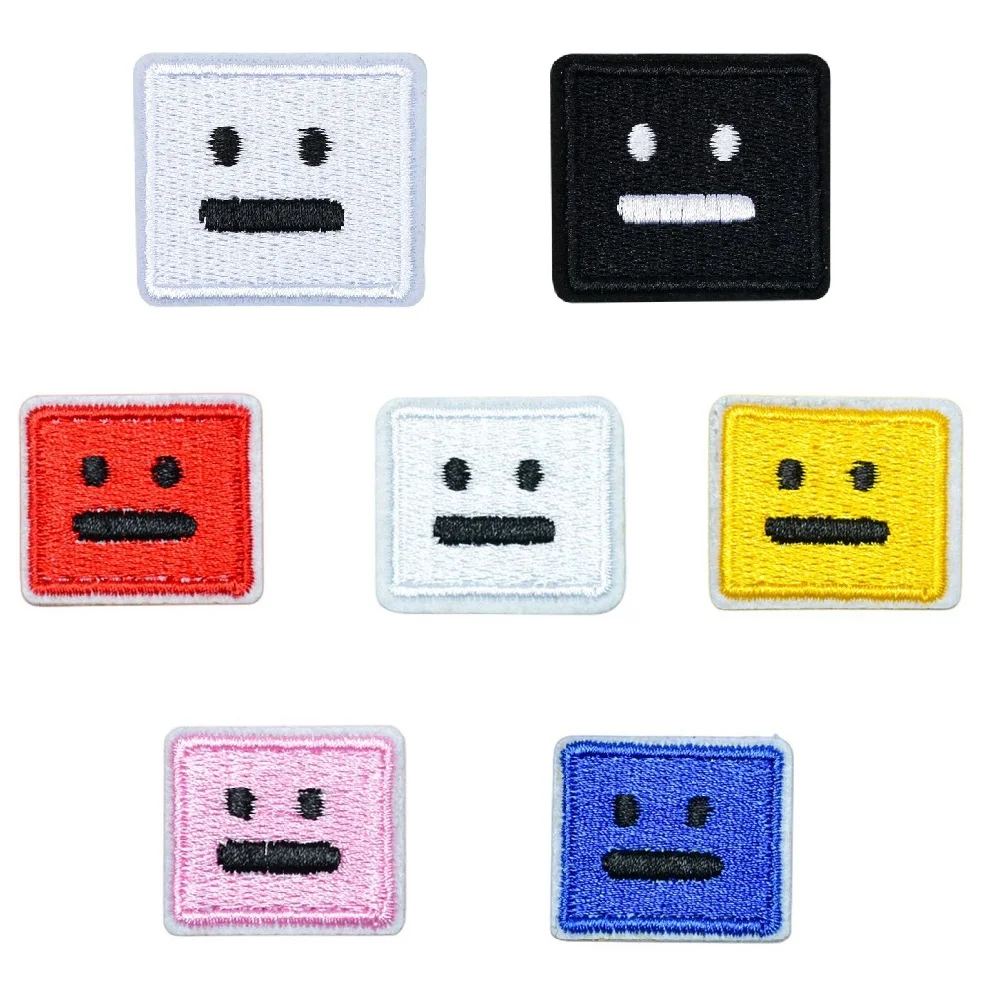 

5Pcs/lot Face Iron On Bandage Patch Apparel Sewing Fabric Handmade Appliques For DIY Clothing Hat Stickers Badge Patch applique