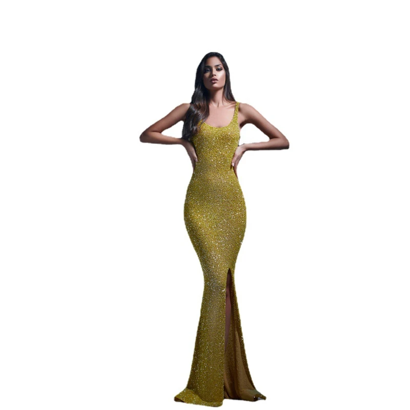 Elegant Party Dresses for Women 2022 Luxury Evening Cocktail Female Sequin Dress Formal Prom Clothing for Ceremony Bodycon Sexy