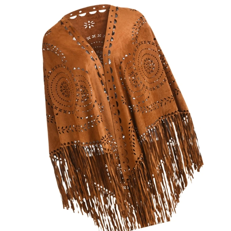 Пончо с шалью и кисточками теплый шарф большая накидка для модного многослойного