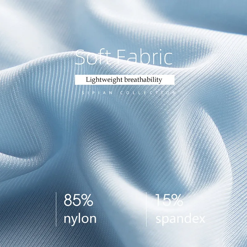 Men'S Briefs Panties Transparent Underpants Breathable Mid Waist Ice Silk Boxer Summer Quick Drying Shorts Fashion Underwear