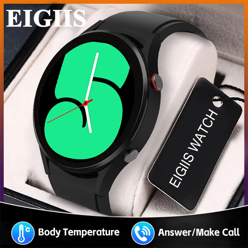 

EIGIIS Smart Watch 1.32'' IPS Display Voice Calling 24H Health Monitor Custom Dial 70+ Sports Modes Men Smartwatch For Samsung