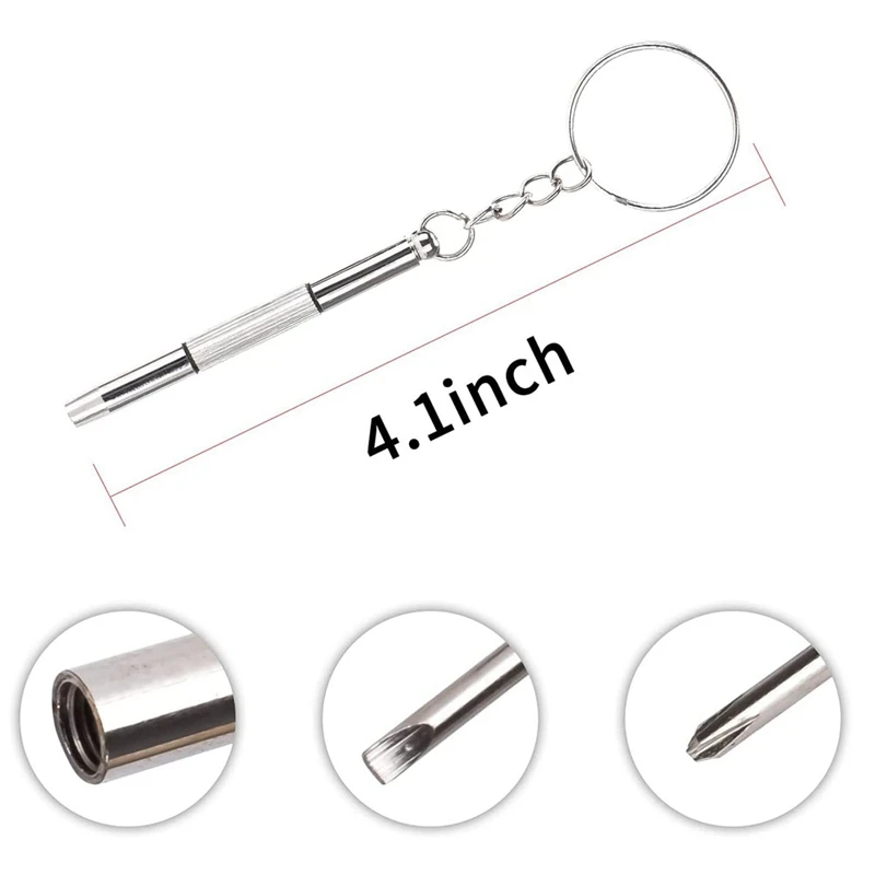 Watch Repair Screwdriver 0.6-2.0Mm Precision Screwdriver Set Watch Tool Set Screwdriver With Replacement Screw Heads For Repair