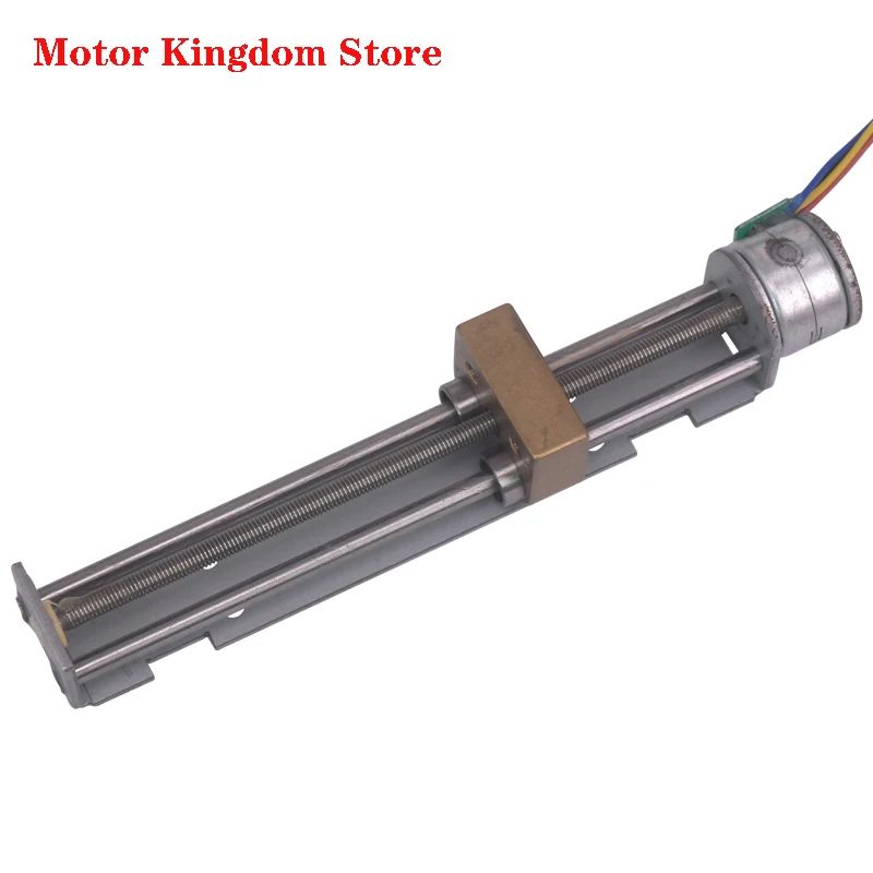 Best Motor de passo micro linear com porca, motor de passo bifásico quatro fios, curso 80mm, atuador linear diy xyz impressora 3d