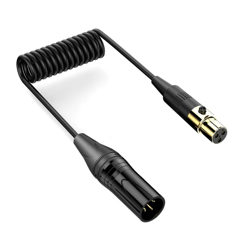 Спиральный мини-3-контактный кабель-адаптер на стандартный 3-контактный