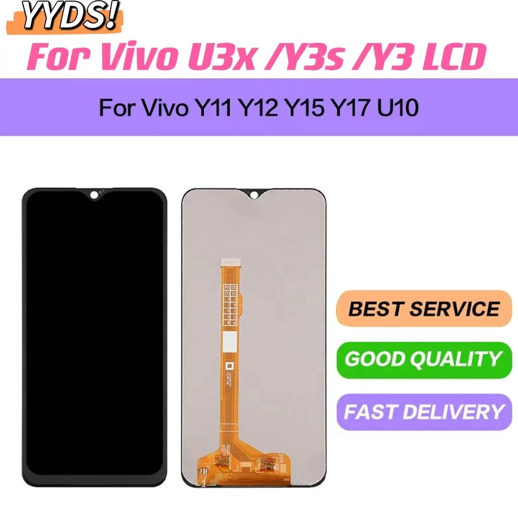 

6.35 "LCD For Vivo Y3 / Y11 / Y12 / Y15 / Y17 2019 LCD DIsplay Touch Screen Digitizer Assembly Repair and Replacement With Frame