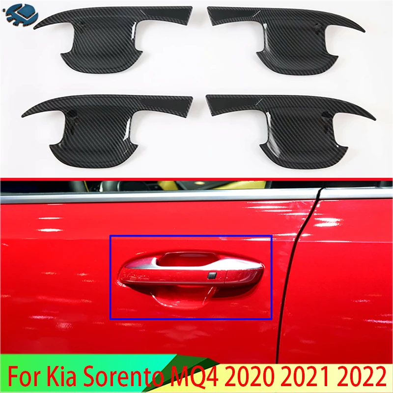 

For Kia Sorento MQ4 2020 2021 2022 ABS Chrome Door Handle Bowl Cover Cup Cavity Trim Insert Catch Molding Garnish