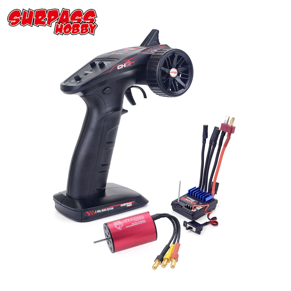 

SURPASS HOBBY 2430 2435 2440 2838 2845 Brushless Motor Transmitter Receiver 30A ESC Combo for RC Car MN99S MND90 WPL C24 D12 C14