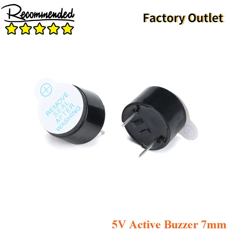 

10pcs 5V Active Buzzer Alarm Sounder Speaker High Temperature Resistance Electromagnetic SOT Height 7mm
