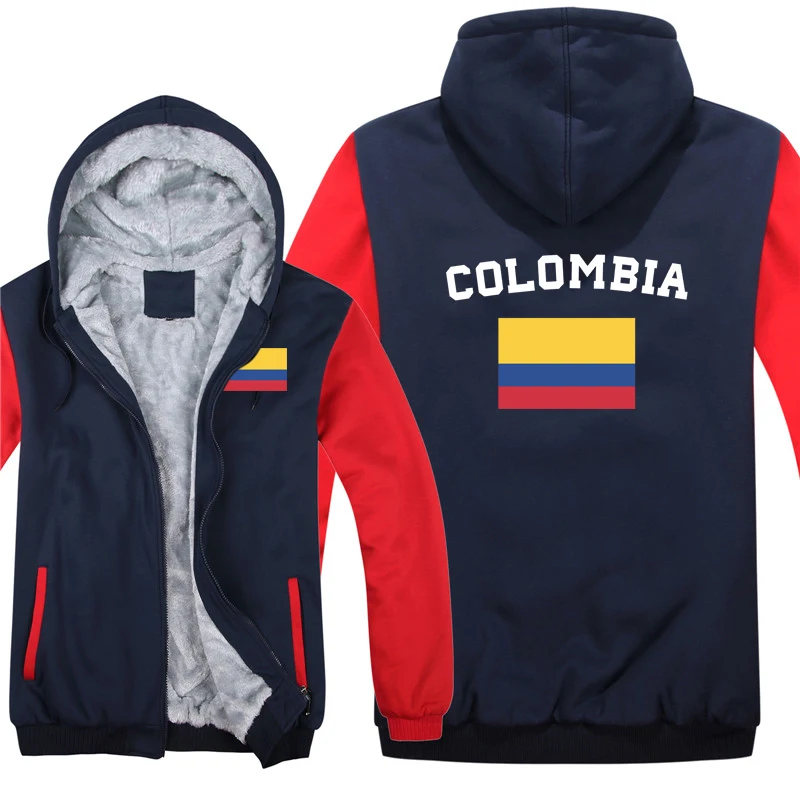 Колумбийская толстовка мужское крутое пальто утепленная Национальный флаг