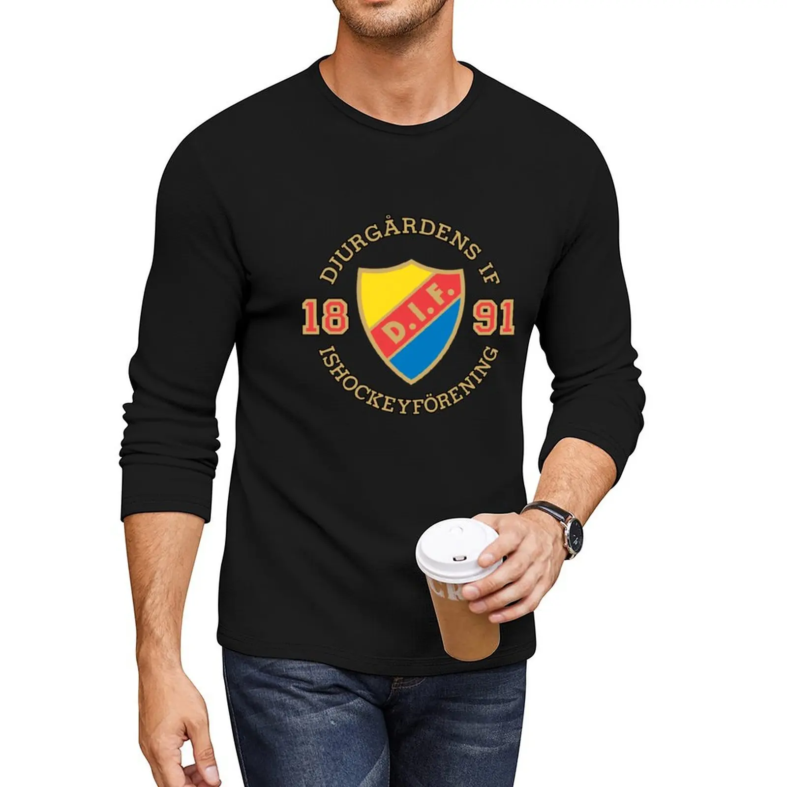 Djurg?rdens IF Hockey Long T-Shirt аниме одежда футболка для мальчика дизайнерская мужская