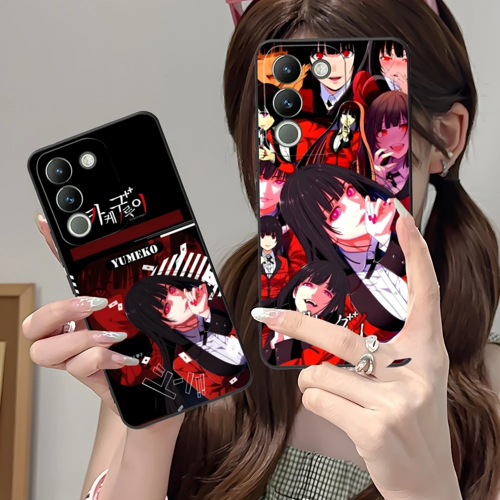 Kakegurui Yumeko Mobile Cell Phone Case for VIVO Y95 Y93 Y31 Y20 V19 V17 V15 Pro X60 NEX Black Soft Cover Shell