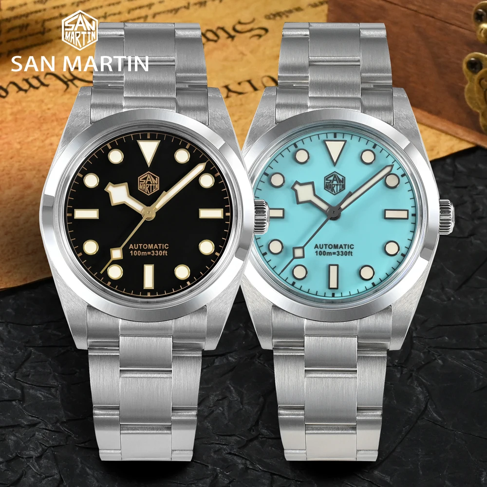 

San Martin 2022 New 36mm BB36 Explore Series Luxury Men Automatic Mechanical Watches SW200 Sport Mew Watches 10Bar BWG-9