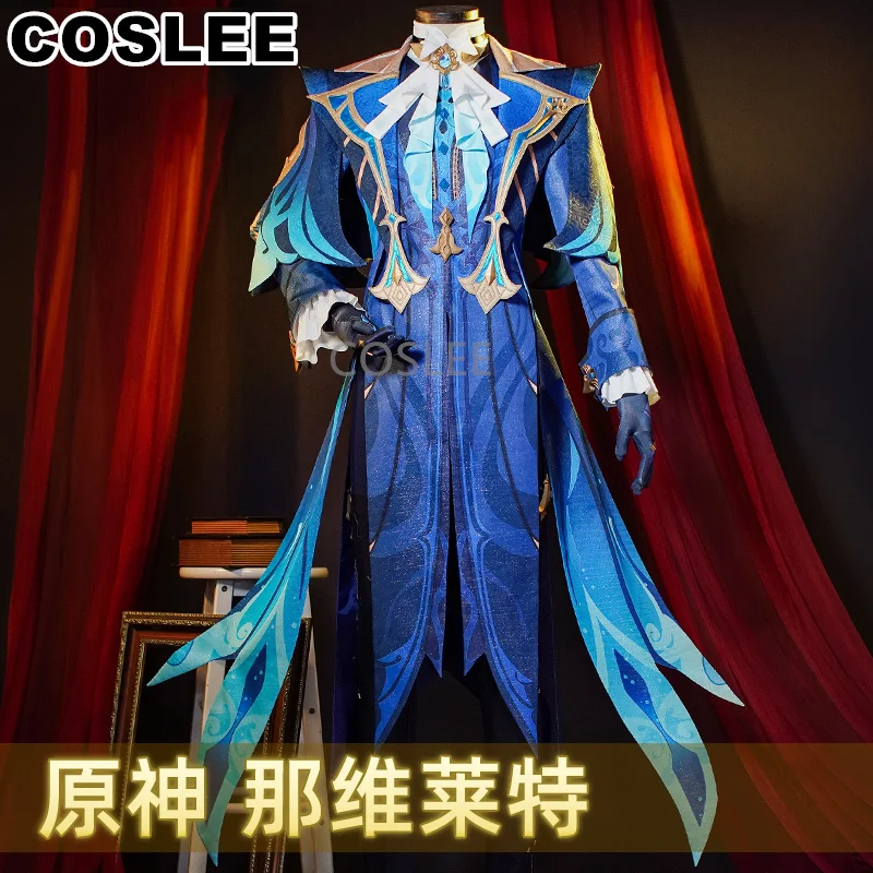 

COSLEE Neuvillette Косплей Genshin ударопрочный костюм модный красивый костюм Хэллоуин Карнавальная вечеринка
